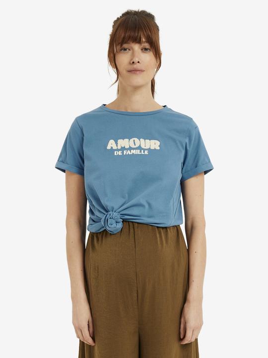 Actual product image Vertbaudet Organic collection: T-shirt for pregnancy and breastfeeding with AMOUR lettering (W36/L38)