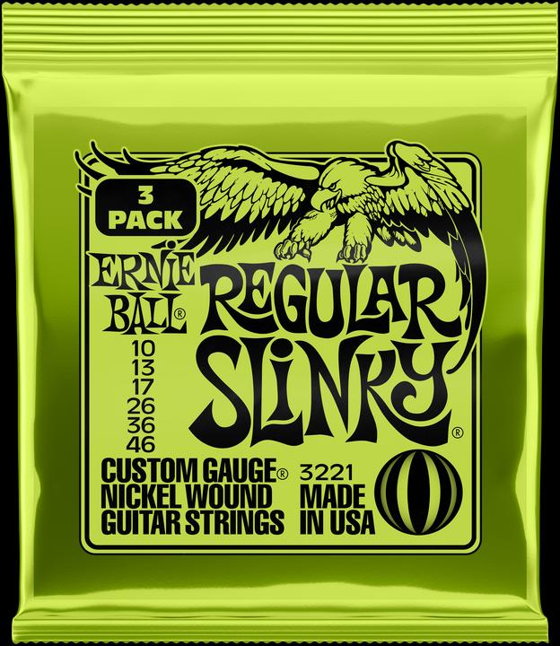 Immagine prodotto Ernie Ball Slinky Nickel 3 Regular (6 x, Chitarra elettrica, 0.05")