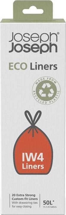 Actual product image Joseph Joseph IW4 50 L Eco Trash Bags Recycled Trash Bags 20Pack Grey (20 x, 50 l)
