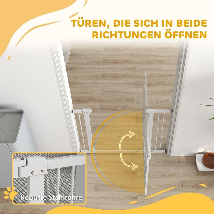 Produktbild Swisshandel24 Türschutzgitter, 76-104 cm Treppengitter, Treppenschutzgitter, Treppenschutz