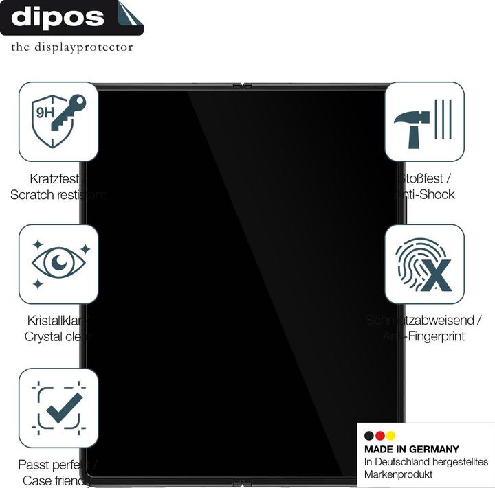 Actual product image Dipos Screen Protector Anti-Shock (2 Piece, Samsung Galaxy Z Fold4)
