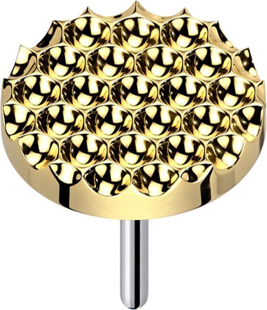 Immagine prodotto Star Piercing Disco con taglio a diamante senza fili placcato oro (Titanio G23, senza ottone)