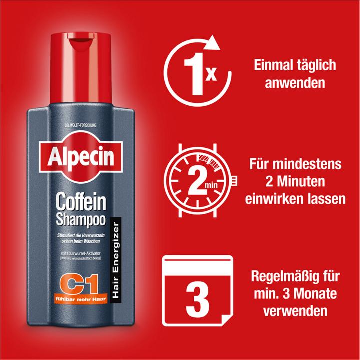 Productafbeelding Alpecin Cafeïne shampoo C1 (250 ml, Vloeibare shampoo)