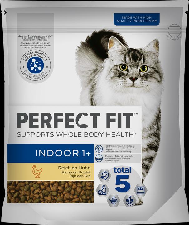 Produktbild Perfect Fit Katze Trocken Indoor 1+ Huhn 750g (Adult, 1 Stk., 750 g)
