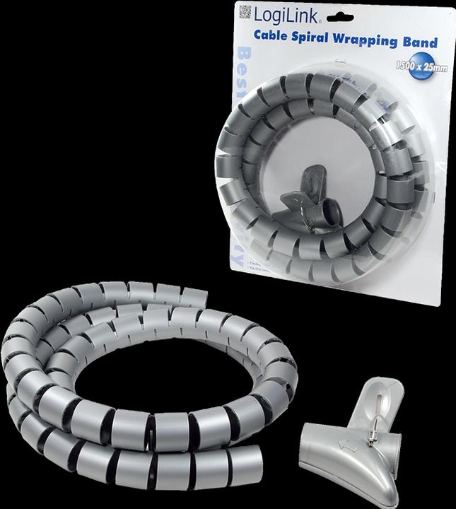 Produktbild LogiLink Spiralschlauch Kabelbinder, 1,5m (Kabelspiralschlauch, 150 cm)