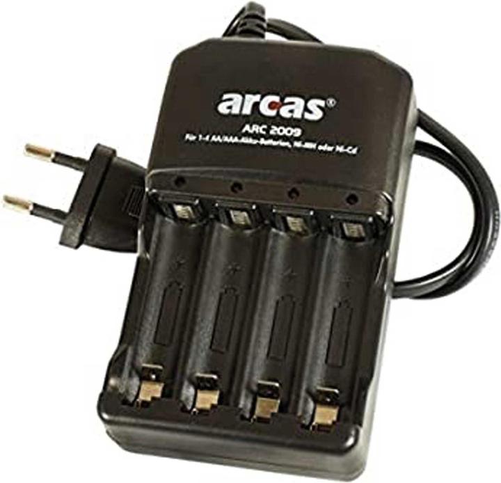 Arcas Ladegerät ARC-2009 (1 Stk., AAA, AA, Ladegerät ohne Akku)