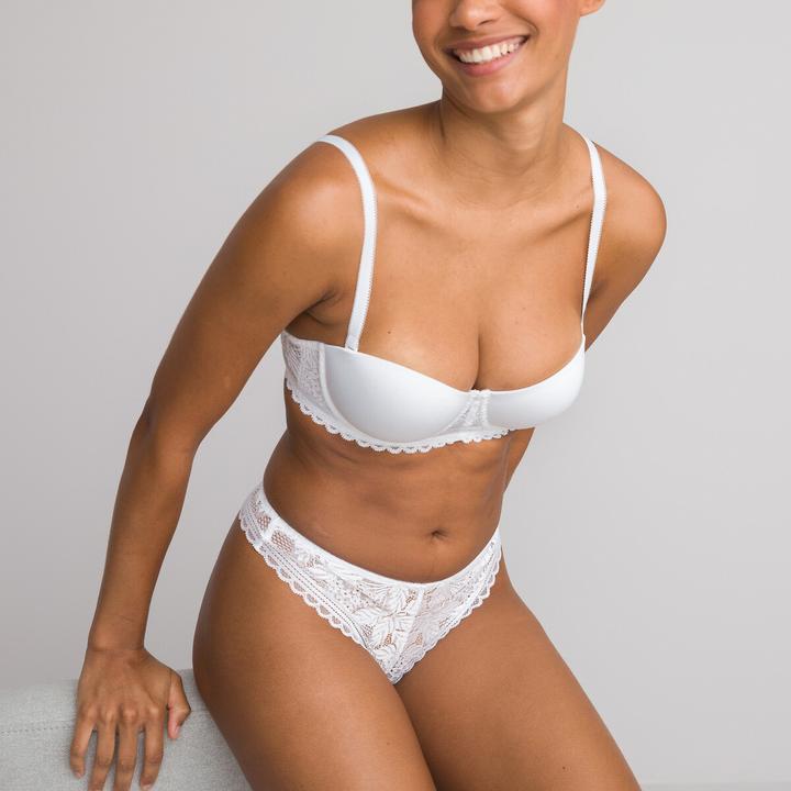 Image du produit La Redoute Collections Spitzen-BH in Bandeau-Form aus recyceltem Material (80 D)