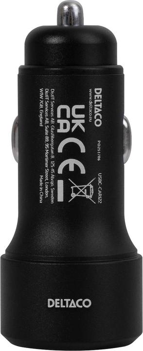 Produktbild Deltaco USBC-CAR122 mobile device charger Black Auto