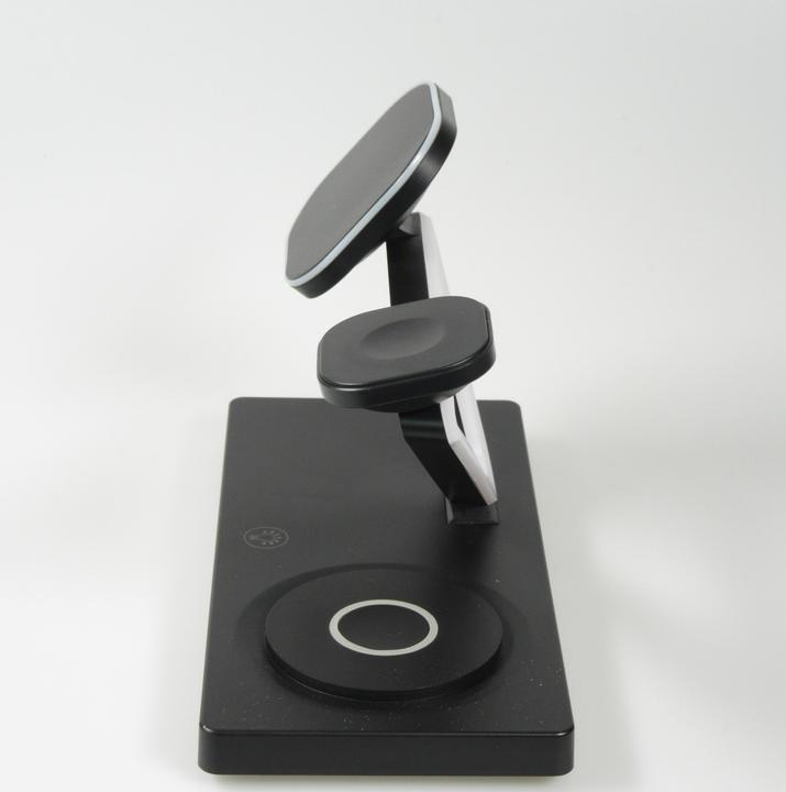 Actual product image PhoneLook Station de charge magnétique 5 en 1 Chargement sans fil 15W avec MagSafe Contrôle tactile Veilleuse (15 W)