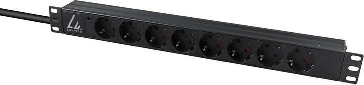 Actual product image Lanview 19" rack mount power strip