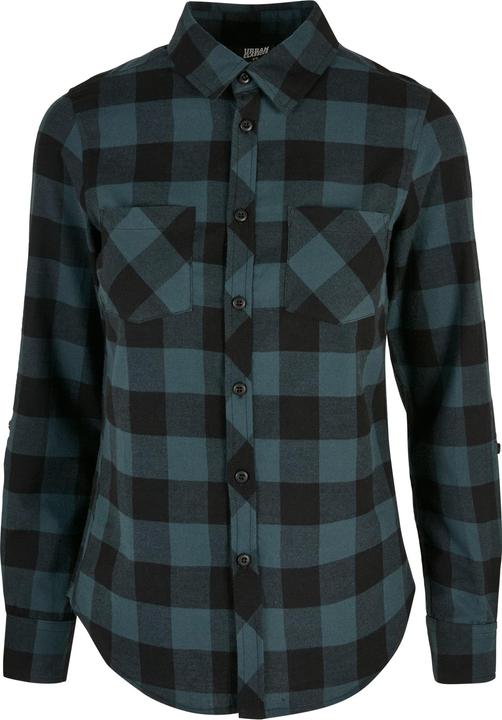 Actual product image Urban Classics Ladies Turnup Checked Flannel Shirt - 1180 (4XL)