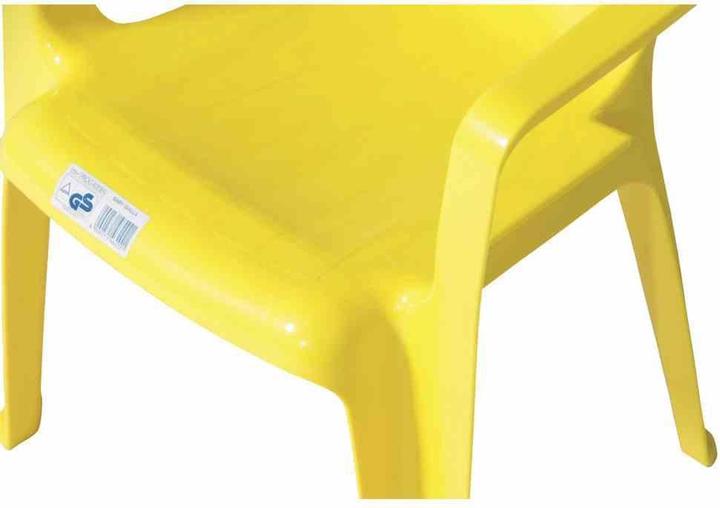 Immagine prodotto ProGarden Sedia impilabile Sedia Baby 38x38x52 cm in plastica gialla (Poltrona per bambini)