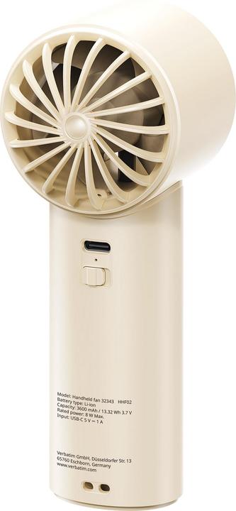 Verbatim CoolnGo Handheld Fan White
