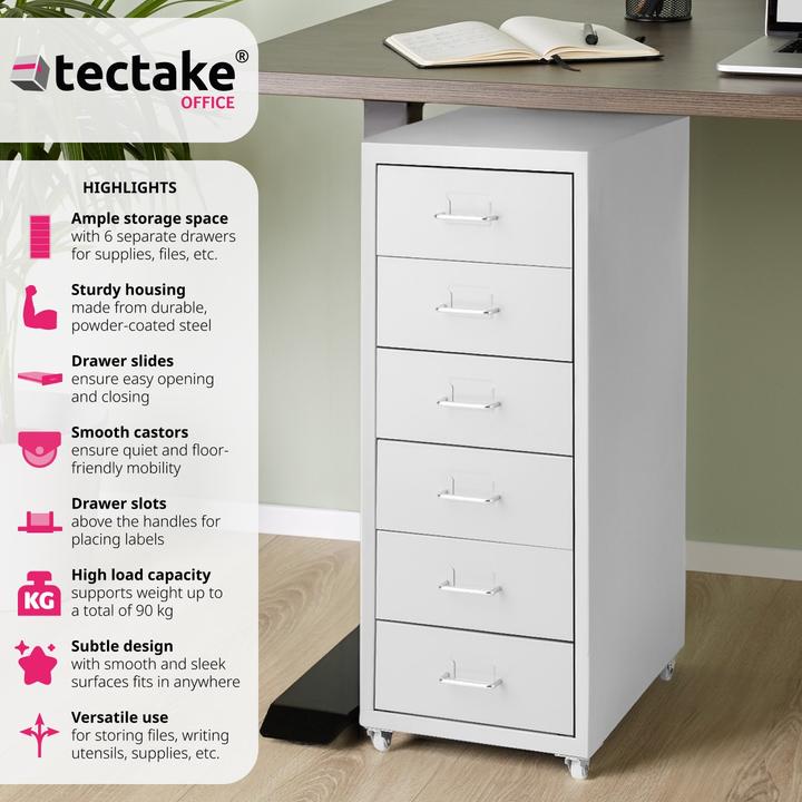 Immagine prodotto tectake Rotolo contenitore (41 x 28 x 69 cm)