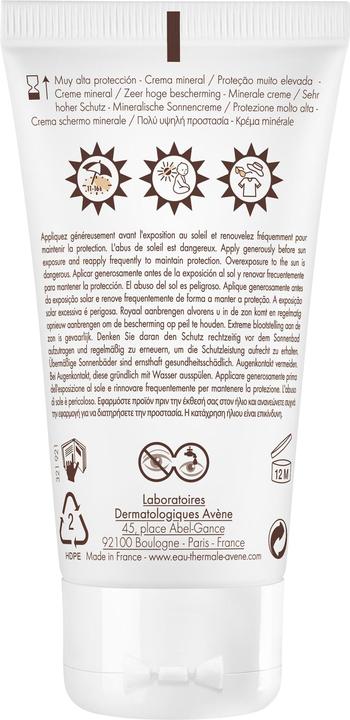 Image du produit Avène Protection Crème minérale (Crème solaire visage, SPF 50+, 50 ml, 84 g)