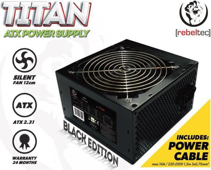 Produktbild Rebeltec ATX ver 2.31 TITAN 600W computer power supply (600 W)