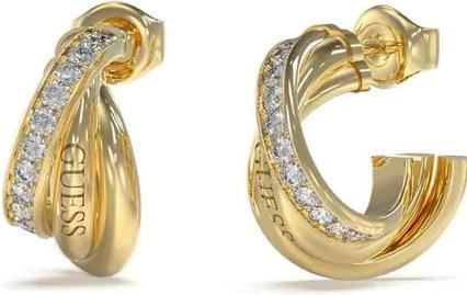 Guess Decent gold-plated earrings with zircons Perfect JUBE04066JWYGT/U (Surgical steel)