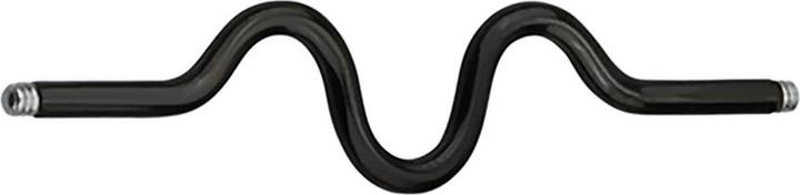 Image du produit Star Piercing Barreau Barbell noir zig zag (sans laiton, Acier chirurgical 316L)