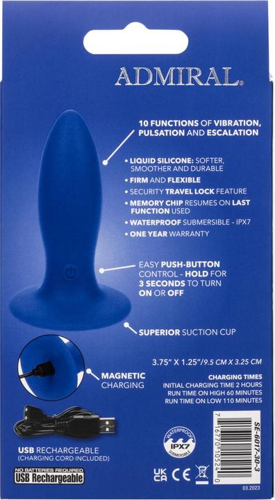 Image du produit Admiral Vibromasseur Torpedo Anal Plug Bleu