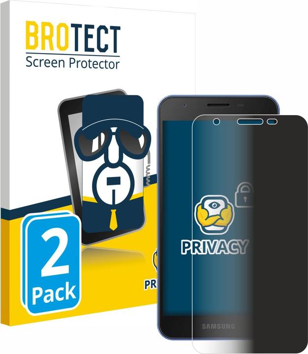 Productafbeelding BROTECT Sichtschutzfolie Anti-Spy Privacy Folie Blaulicht-Schutz (2 Stuk, Samsung Galaxy A2 Kern)
