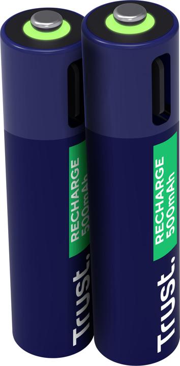 Immagine prodotto Trust Batterie Ricaricabili USB-C 2p (2 pz., AAA, 500 mAh)