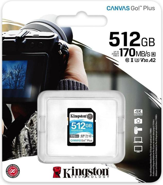 Produktbild Kingston Canvas Go! Plus (512 GB, SDXC, U3, UHS-I)