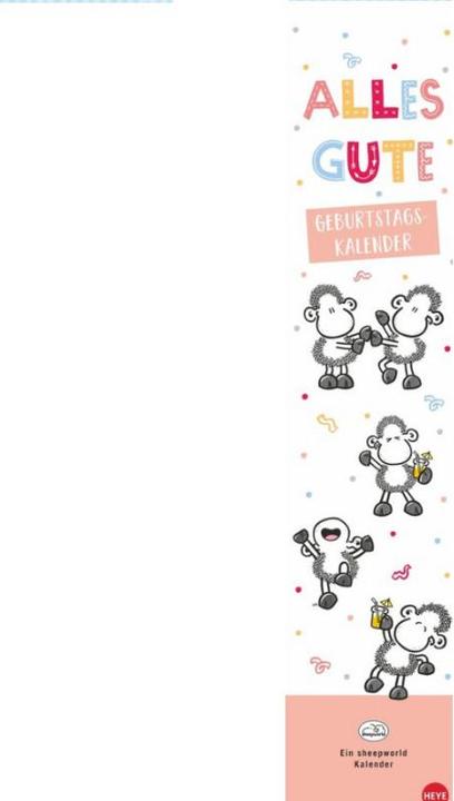 Produktbild sheepworld Geburtstagskalender Langplaner (11 x 49 cm, Harter Einband, Deutsch)