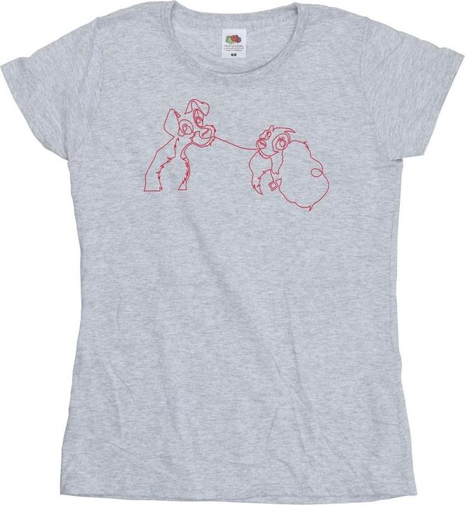 Disney Lady And The Tramp Spaghetti Outline TShirt (XL)