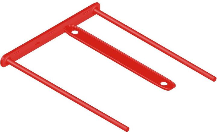 Actual product image Fellowes BANKERS BOX BBD filing clip, red two-part, made of plastic-coated flexible metal