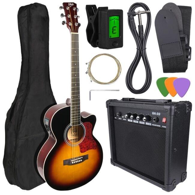 Actual product image No Name V-TONE EAG SET SB Electro-acoustic guitar. + amplifier (Semi acoustic guitar set)