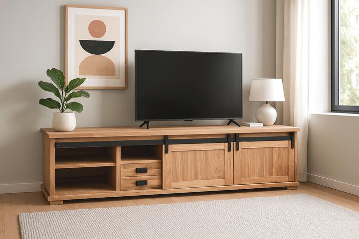 Produktbild SAM LIAN Baumkante massiv Akazie (180 x 55 x 50 cm)