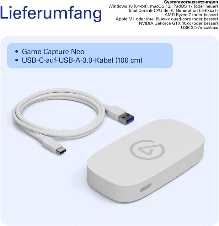 Image du produit Elgato Game Capture Neo (PC, Mac)