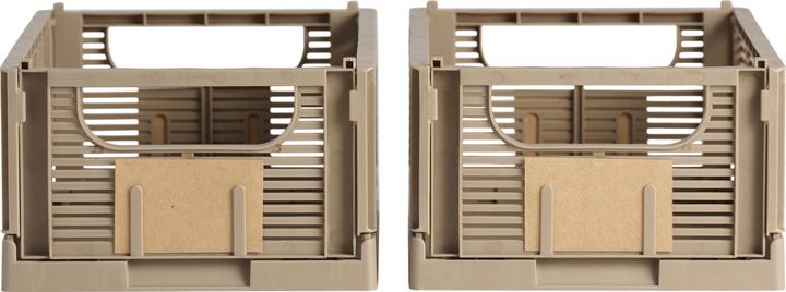 Immagine prodotto Schou Scatola portaoggetti DELUXE pieghevole, plastica riciclata, M 2 pezzi Marrone (5 x 17 x 25 cm, 3.30 l)
