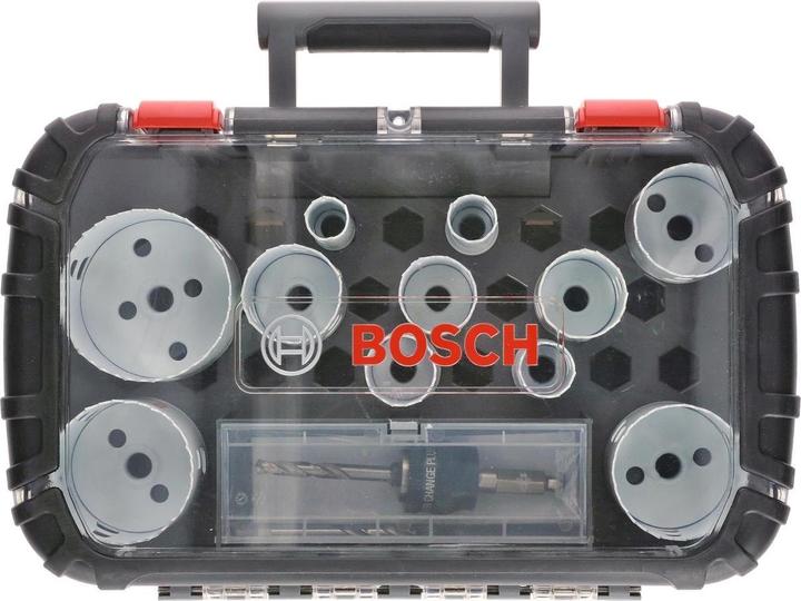 Produktbild Bosch Professional Zubehör 14-teiliges Universal-Set, 1 Lochsäge Progressor for Wood&Metal (20 mm, 22 mm, 25 mm, 32 mm, 35 mm, 40 mm, 44 mm, 76 mm, 60 mm, 51 mm, 64 mm)