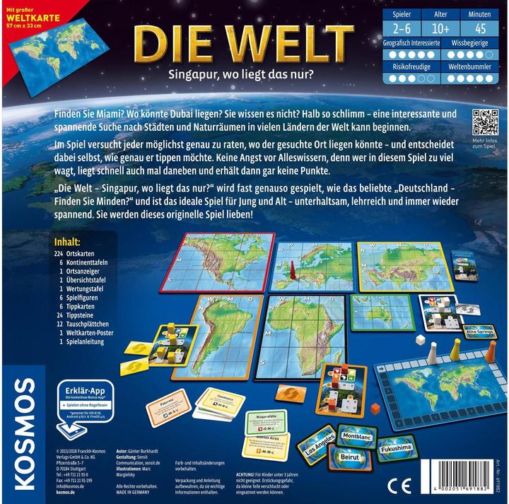 Actual product image Kosmos The world- Singapore, where is it? (German)