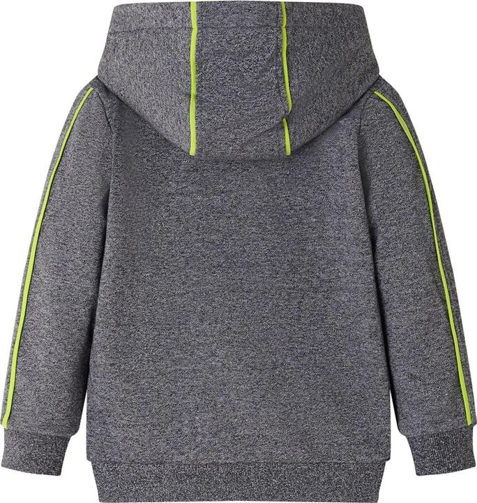 Immagine prodotto VidaXL Felpa con cappuccio per bambini con zip Grigio melange (128)