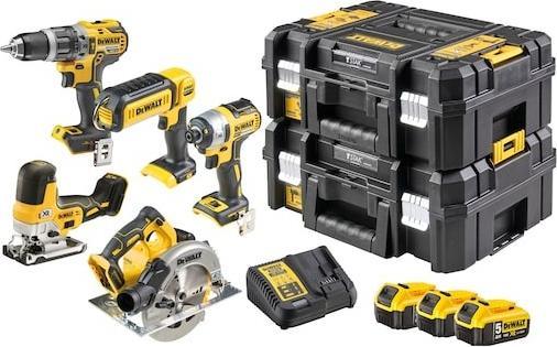 DeWalt 18V 5-piece set with 3x 5Ah