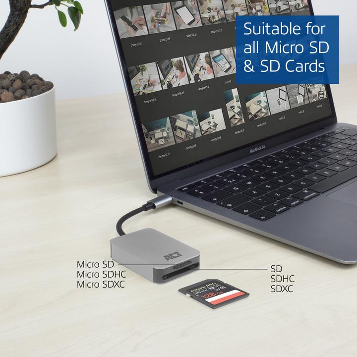 Immagine prodotto Lettore di schede USB-C per SD e micro SD, SD 4.0 UHS-II