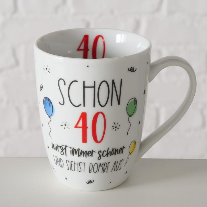Immagine prodotto Magni Tazza di compleanno 40 bianca 330ml (330 ml, 1 x)