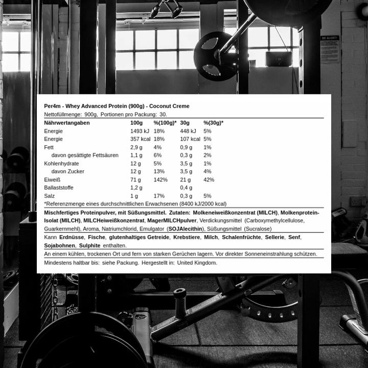 Actual product image Per4m Whey Advanced Protein (Coconut cream, 1 pcs., 900.90 g)