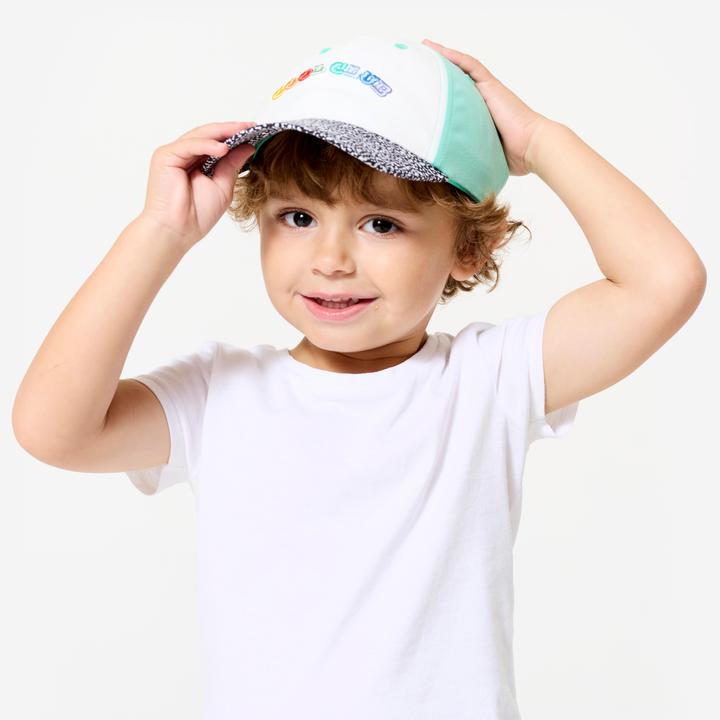 Image du produit Domyos Casquette multisport ajustable bébé mixte, Blanc et vert (Taille unique)