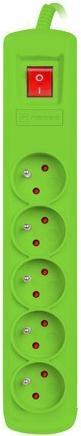 Actual product image Genesis NATEC Bercy 400 1.5m surge protector 5x French sockets green (5 x, CEE 7/3, 1.50 m)