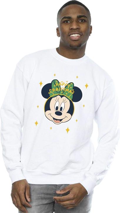 Actual product image Disney Mens Minnie Mouse Happy Christmas Sweatshirt (M)