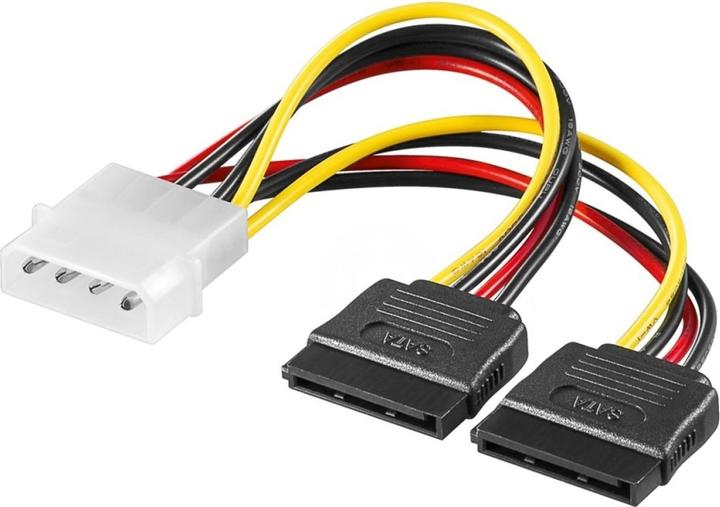 Produktbild PowerGuard 4-Pin IDE Molex auf 2x 15-Pin SATA Power Kabel Adapter