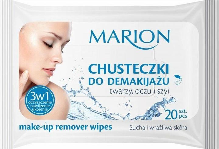 Marion Face. Eye and Neck Makeup Remover Wipes To Score Dry And Sensitive 20Pcs (Reinigungstücher)