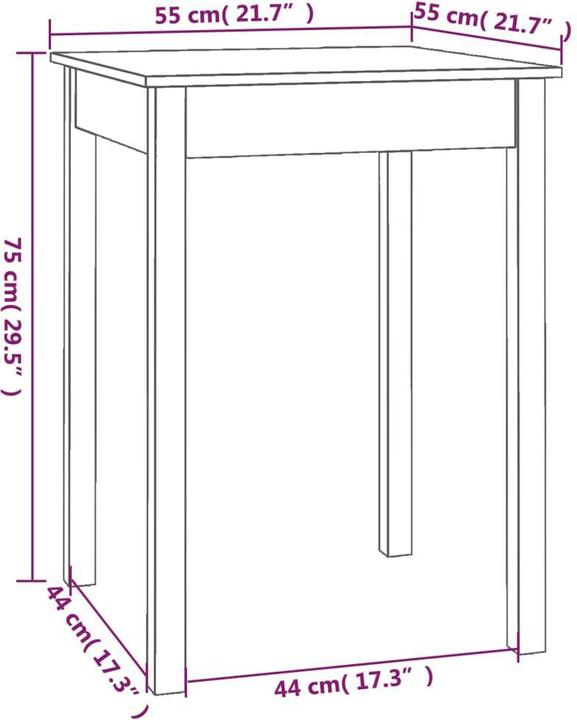 Immagine prodotto VidaXL Baptiste (55 x 55 x 75 cm)