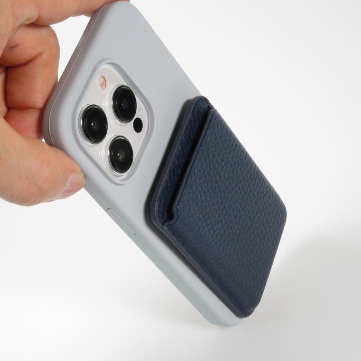 Actual product image PhoneLook MagSafe magnetic card holder made of vegan leather with strong magnets (Apple iPhone 12)