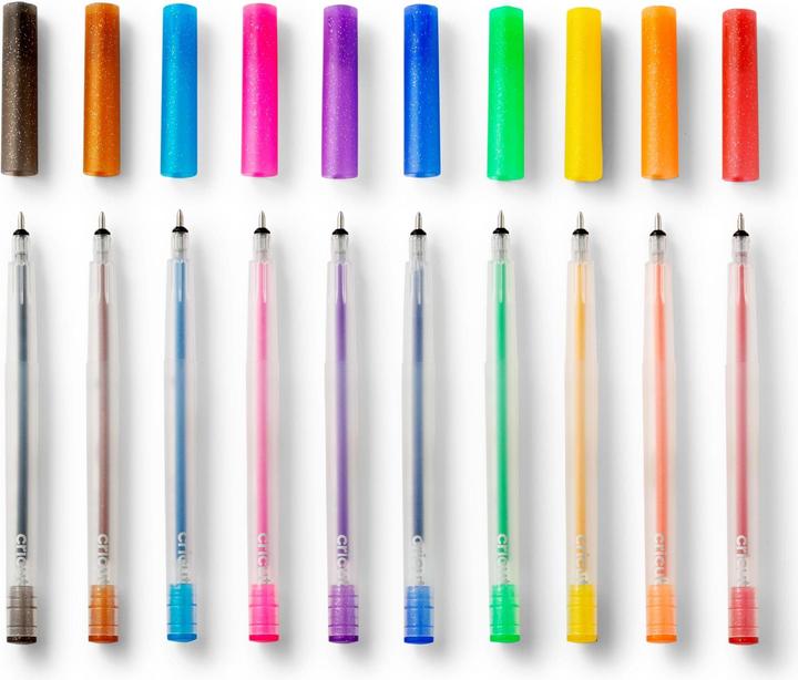 Actual product image Cricut Glitter Gel pens 10-pack Rainbow + Pink Brown Black (P)