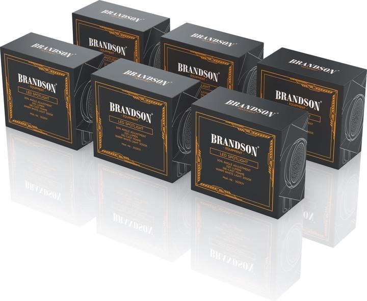 Produktbild Brandson 6x LED Deckenspot, schwenkbarer Einbaustrahler, Edelstahl Optik Einbauleuchte, Einbauspot Warmweiss (320 lm)