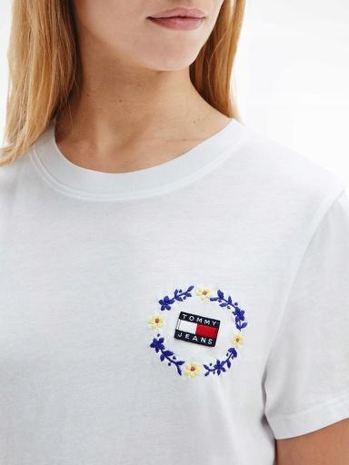 Produktbild Tommy Hilfiger Tjw Reguläres Damen-T-Shirt mit Blumenabzeichen (XS)
